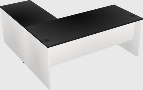 L-shaped office desk