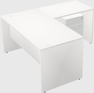 L-shaped office desk