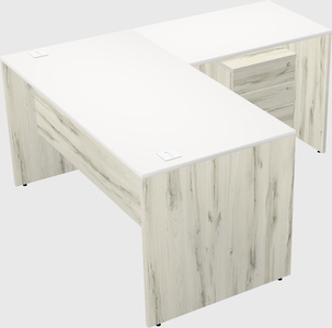 L-shaped office desk