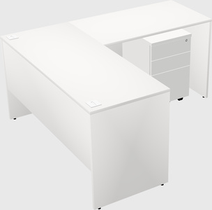 L-shaped office desk