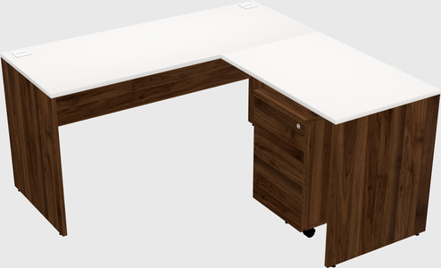 L-shaped office desk