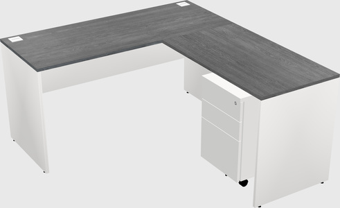 L-shaped office desk