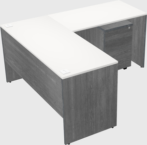 L-shaped office desk
