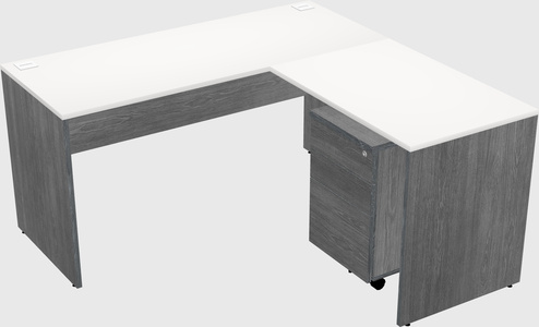 L-shaped office desk