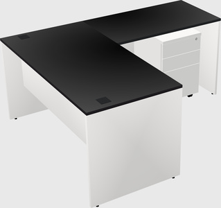 L-shaped office desk