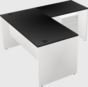 L-shaped office desk