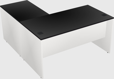 L-shaped office desk