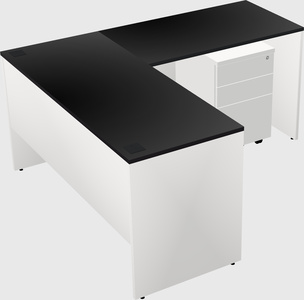 L-shaped office desk