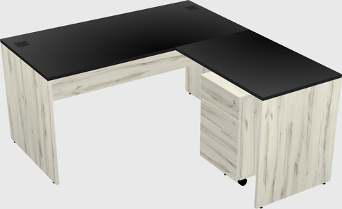 L-shaped office desk