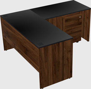 L-shaped office desk