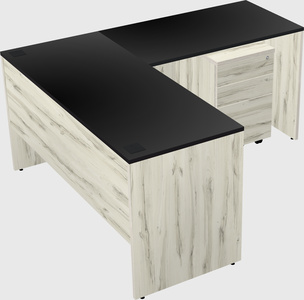 L-shaped office desk