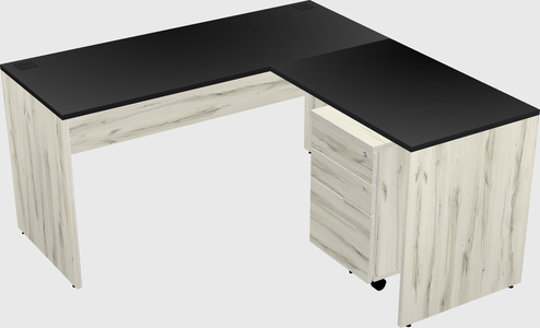 L-shaped office desk