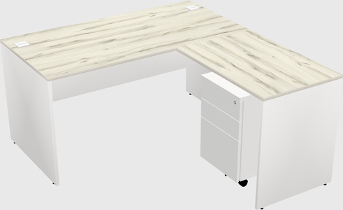 L-shaped office desk