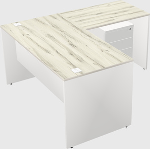 L-shaped office desk