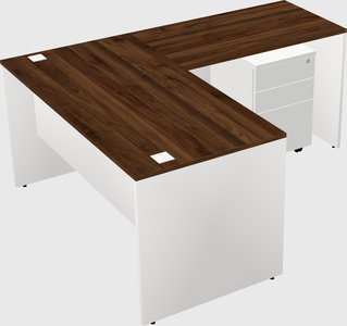 L-shaped office desk
