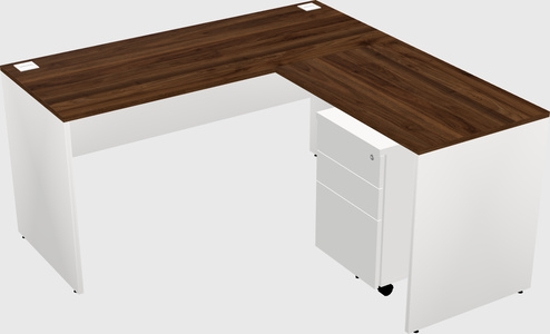 L-shaped office desk