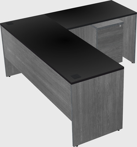 L-shaped office desk