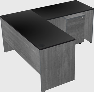 L-shaped office desk