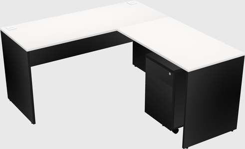 L-shaped office desk