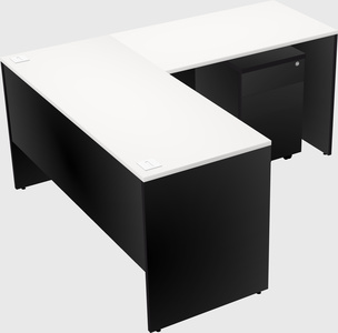 L-shaped office desk