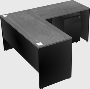 L-shaped office desk