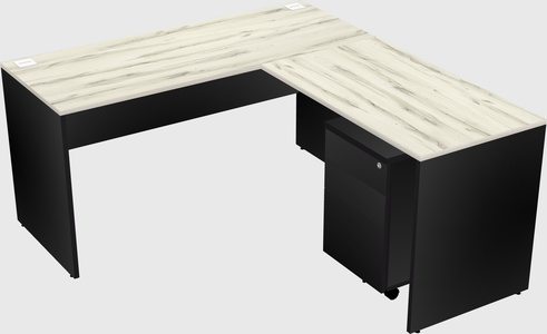 L-shaped office desk