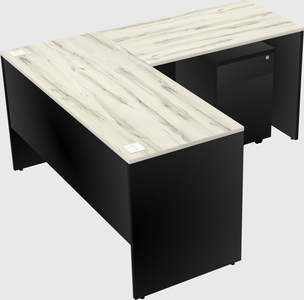 L-shaped office desk