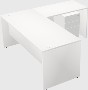 L-shaped office desk