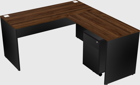 L-shaped office desk