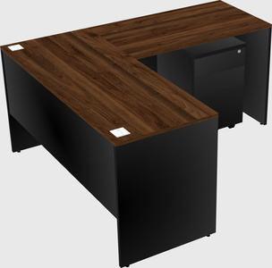 L-shaped office desk