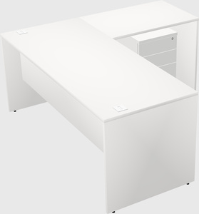 L-shaped office desk