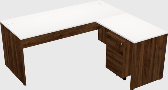 L-shaped office desk
