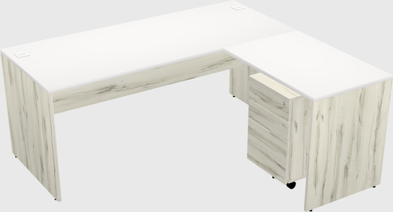 L-shaped office desk