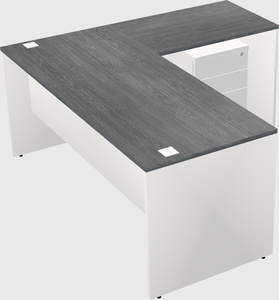 L-shaped office desk