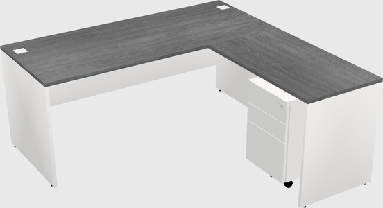 L-shaped office desk