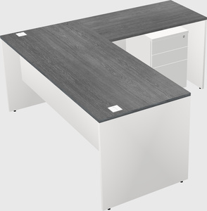 L-shaped office desk
