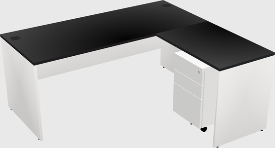 L-shaped office desk