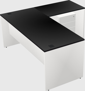 L-shaped office desk