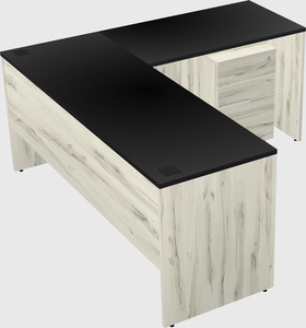 L-shaped office desk