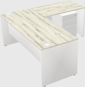L-shaped office desk