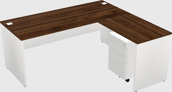 L-shaped office desk