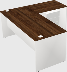 L-shaped office desk