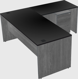 L-shaped office desk