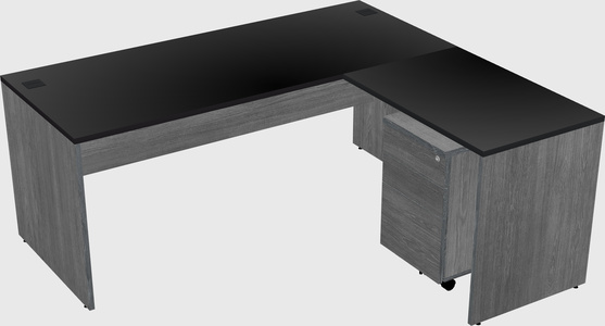 L-shaped office desk