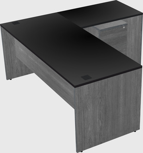 L-shaped office desk