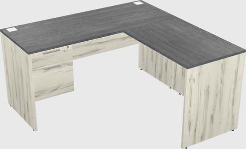 L-shaped office desk