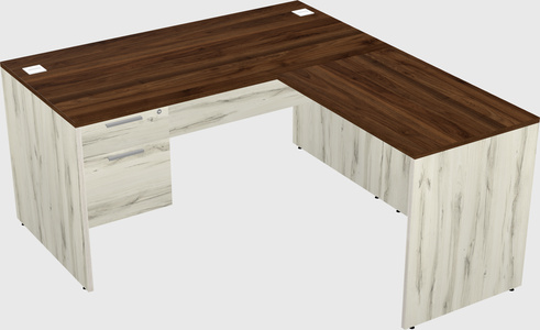 L-shaped office desk