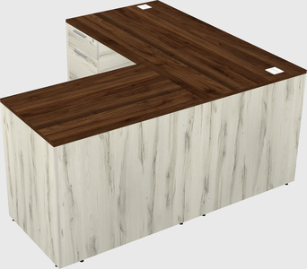 L-shaped office desk