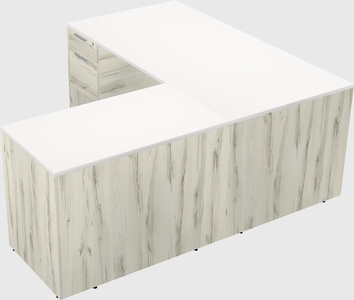 L-shaped office desk