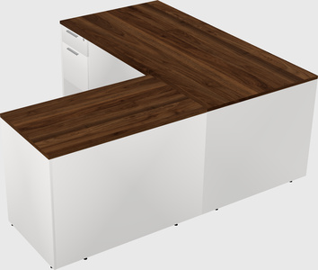 L-shaped office desk